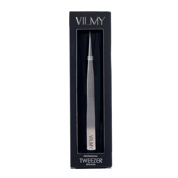 Professional tweezers for eyelash extensions VILMY (straight) V-12