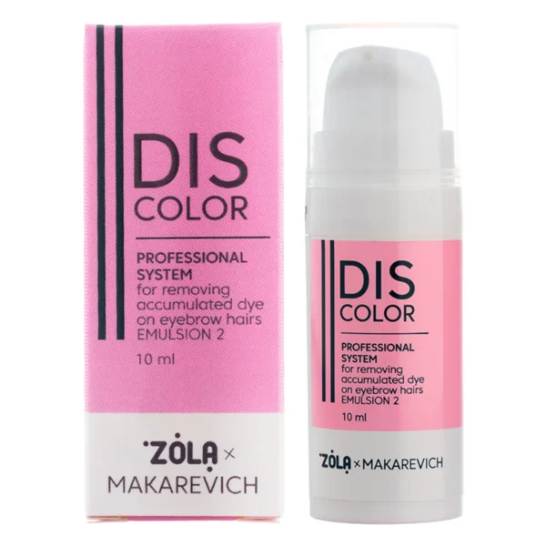 ZOLA x Makarevich Professional system for removing accumulated dye from eyebrow hairs, Emulsion 2, 10 ml