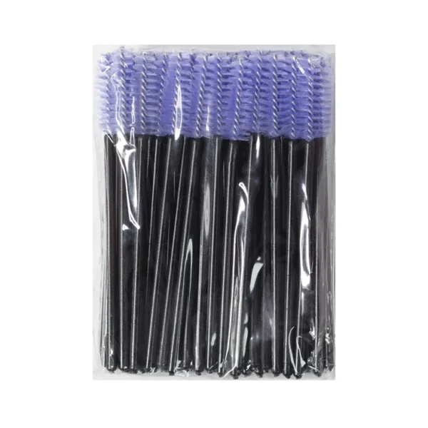 Brushes for eyebrows and eyelashes disposable lavender, 50 pcs