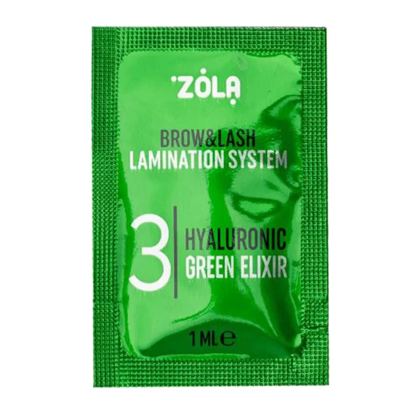 ZOLA Color Lab Composition No. 3 Hyaluronic Green Elixir for lamination, in a sachet, 1 ml*3