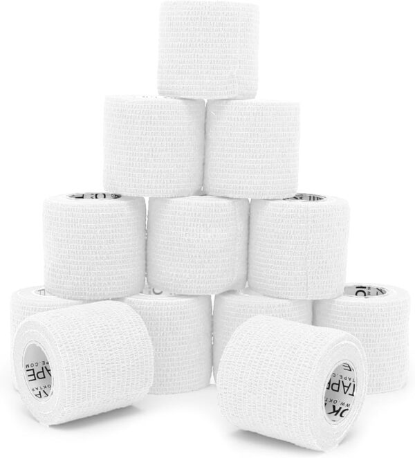White Cohesive Bandage Wrap 5cm x 4.5m for Tattoo Machine