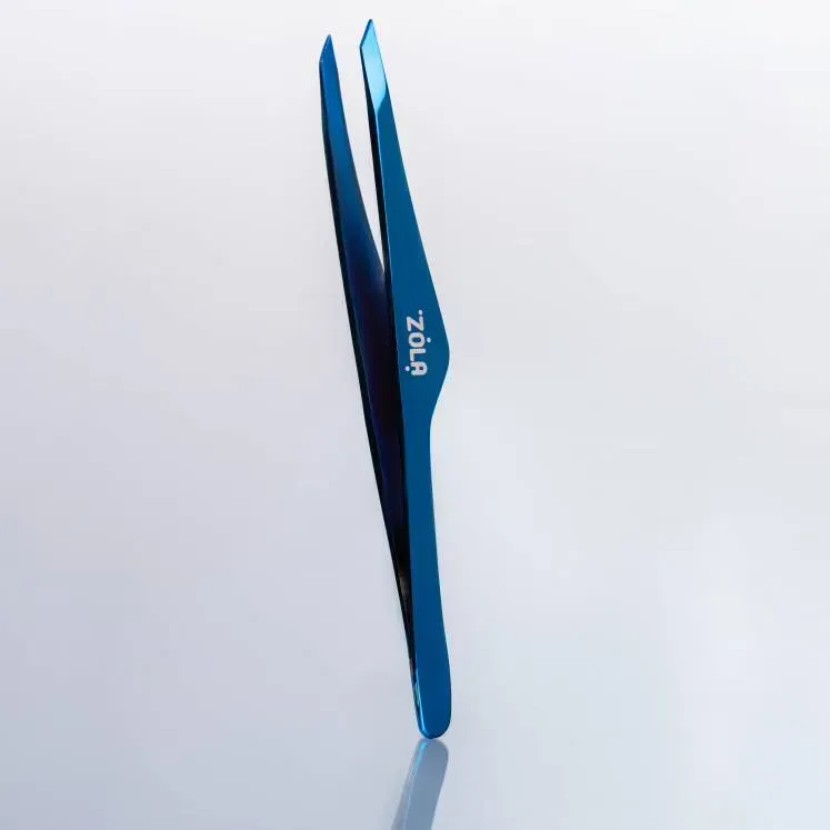 ZOLA Professional Slanted Brow Tweezers (Blue Series) - Image 4