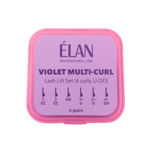 ÉLAN Lash Lift Silicone Pads Set Violet Multi-Curl with U-DD Curls