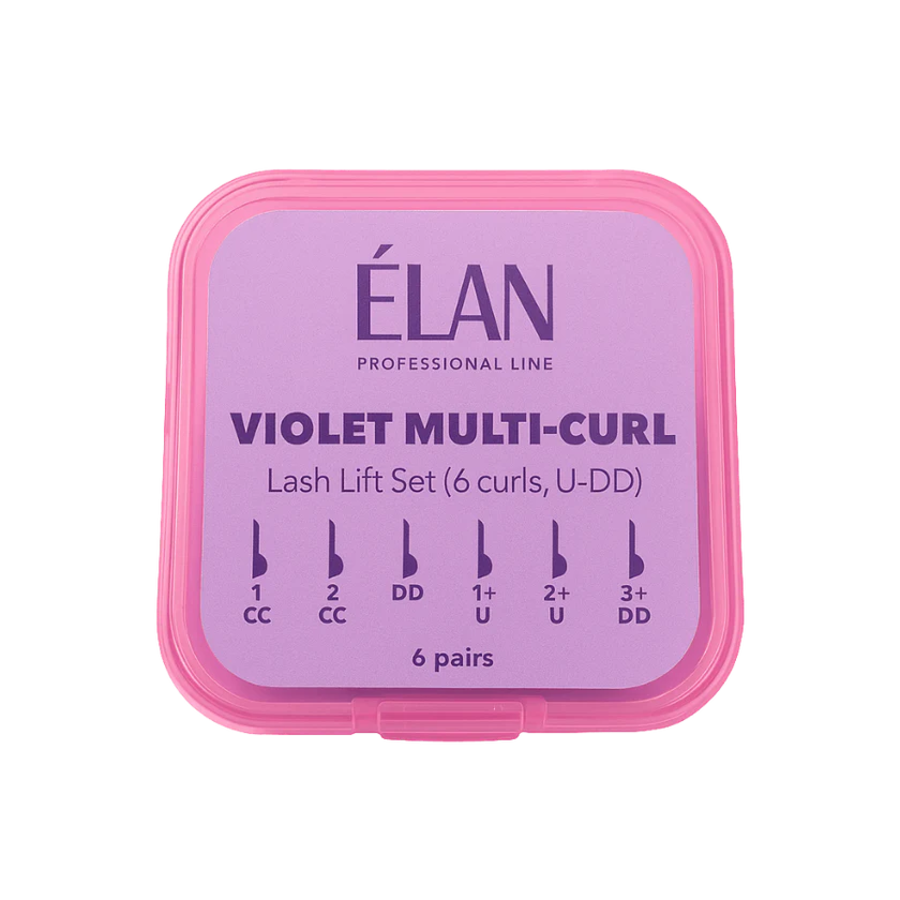 ÉLAN Lash Lift Silicone Pads Set Violet Multi-Curl with U-DD Curls