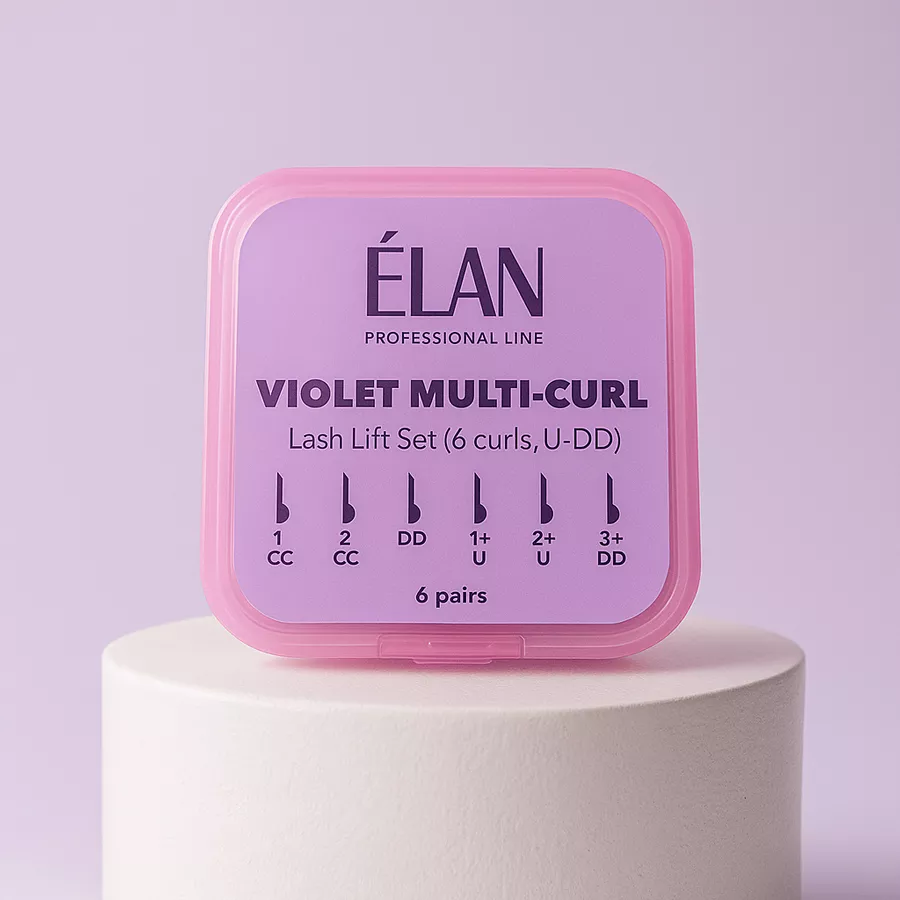 ÉLAN Lash Lift Silicone Pads Set Violet Multi-Curl with U-DD Curls - Image 5