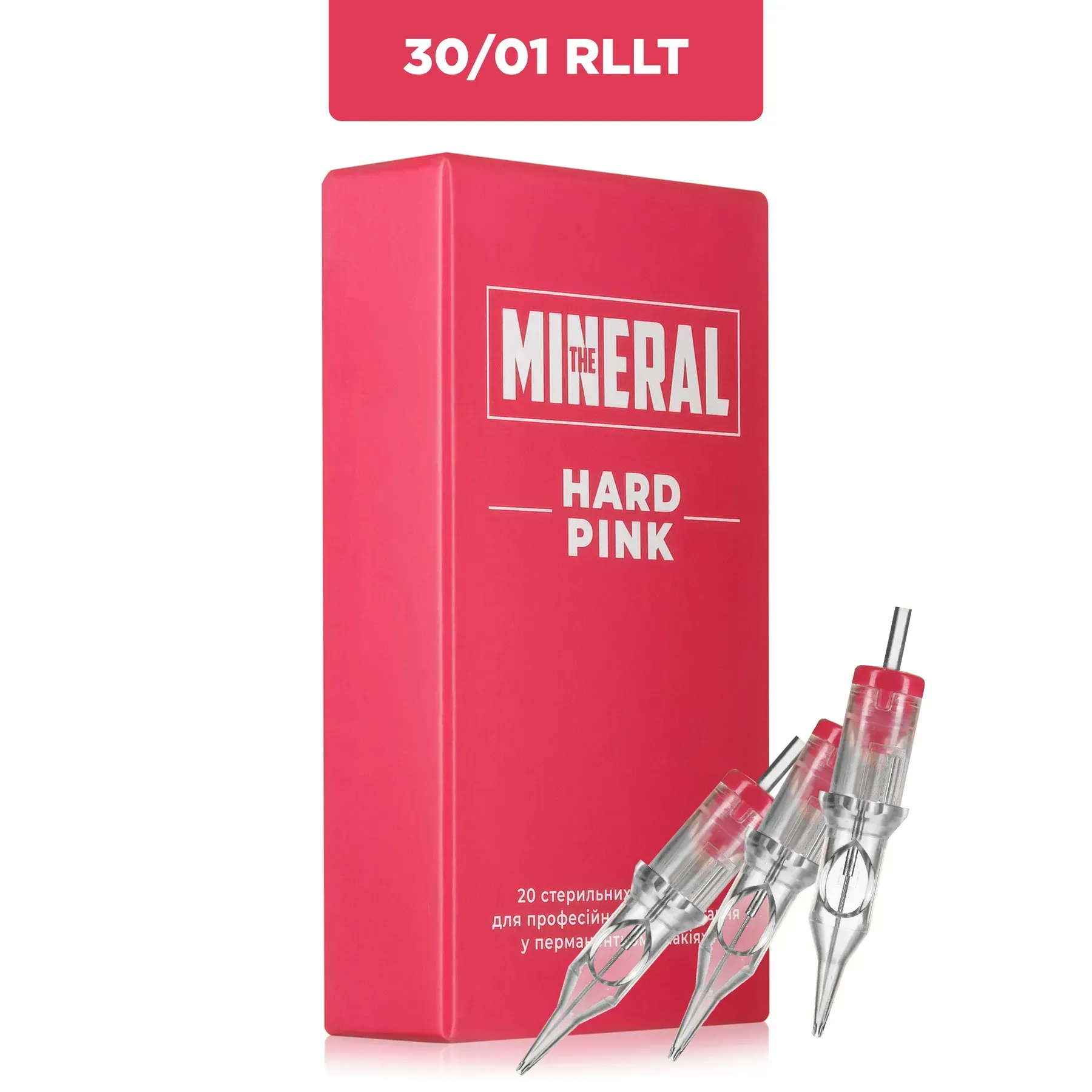 The Mineral Tattoo Cartridges 30/01 RLLT Hard Pink – 20 pcs