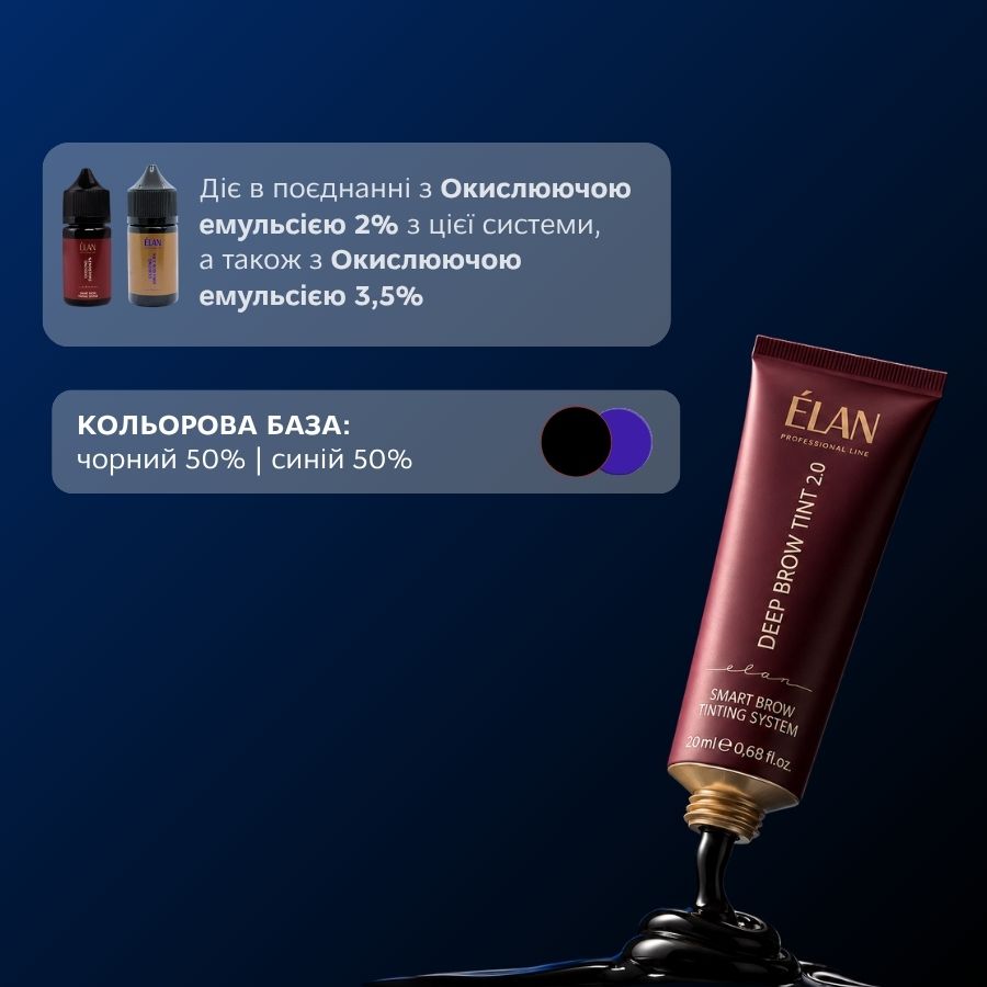 ÉLAN Deep Brow Tint 2.0 02 Blue Black 20 ml - Image 3