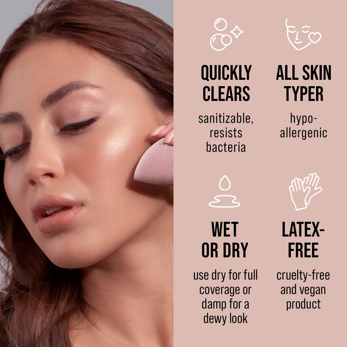 SINART PROSPONGE Beige Makeup Sponge - Image 3