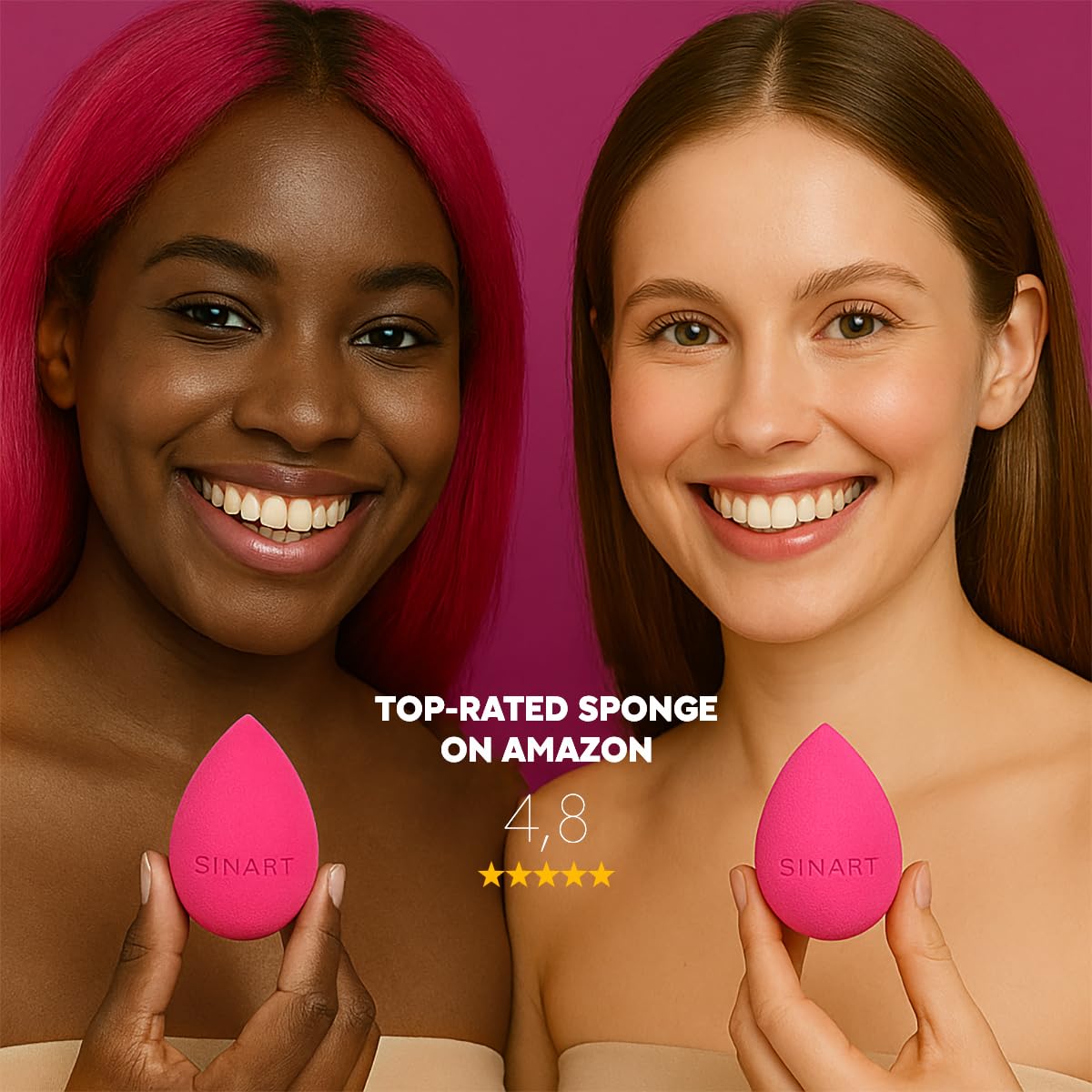 SINART PROSPONGE Beige Makeup Sponge - Image 6
