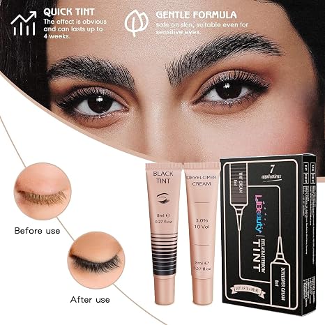Libeauty Black Eyelash & Eyebrow Tint Kit - Image 2