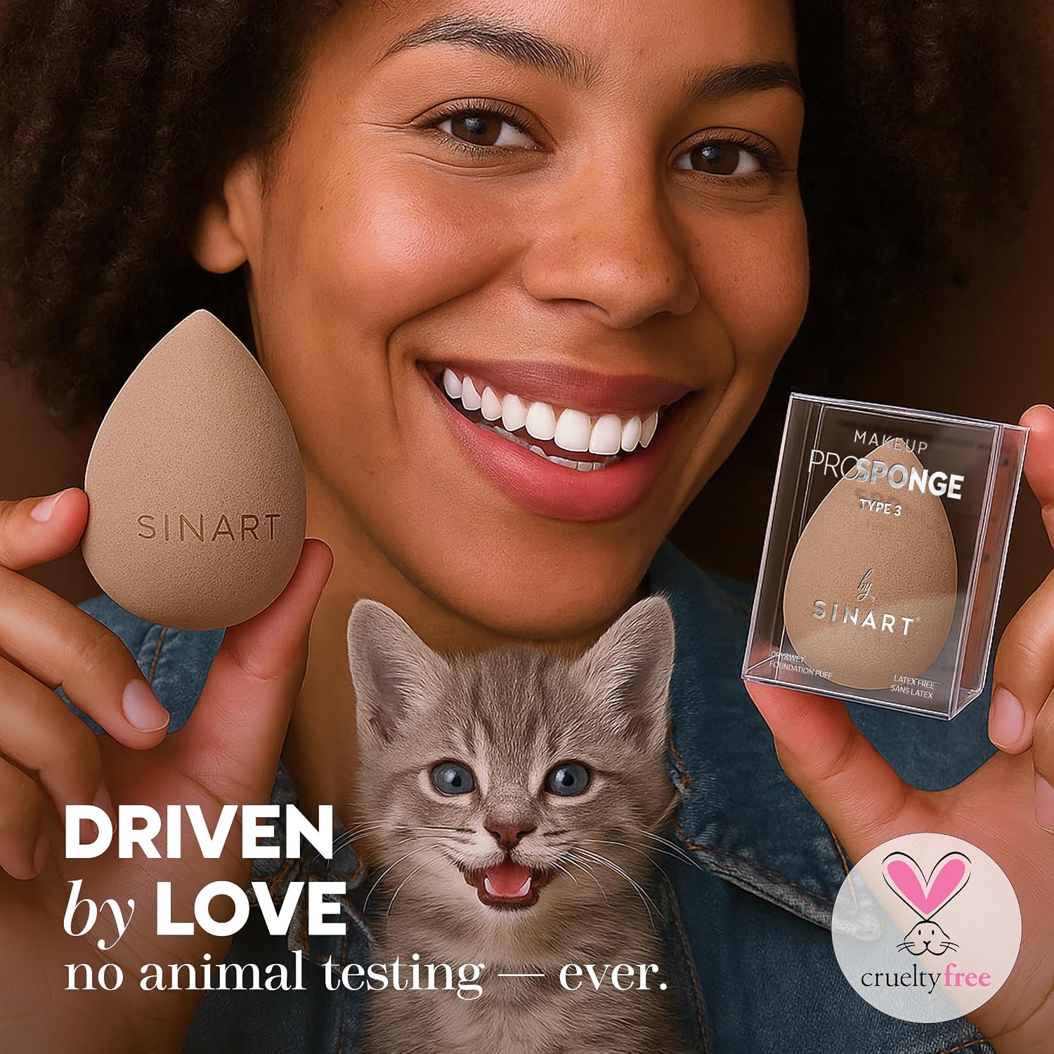 SINART PROSPONGE Beige Makeup Sponge - Image 5