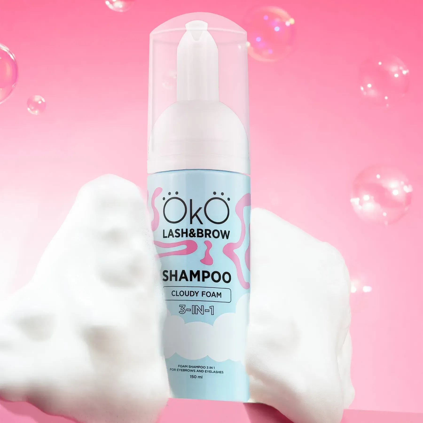 OKO Shampoo Foam 3 in 1 for Brows & Lashes 150 ml - Image 2
