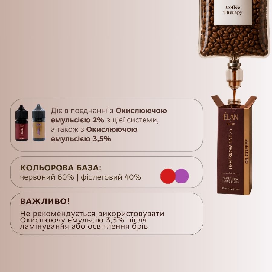 ÉLAN Deep Brow Tint 2.0 09 Coffee Deep Brown 20 ml - Image 3