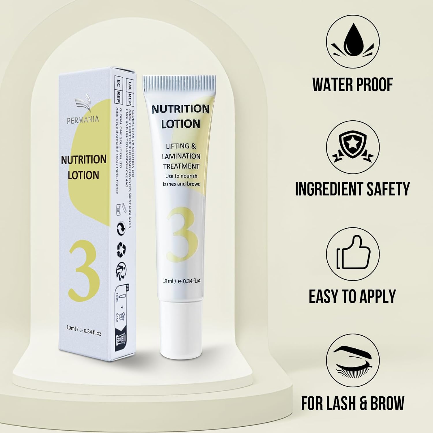 PERMANIA Nutrition Lotion for Lash Lift & Brow Lamination 10 ml - Image 3