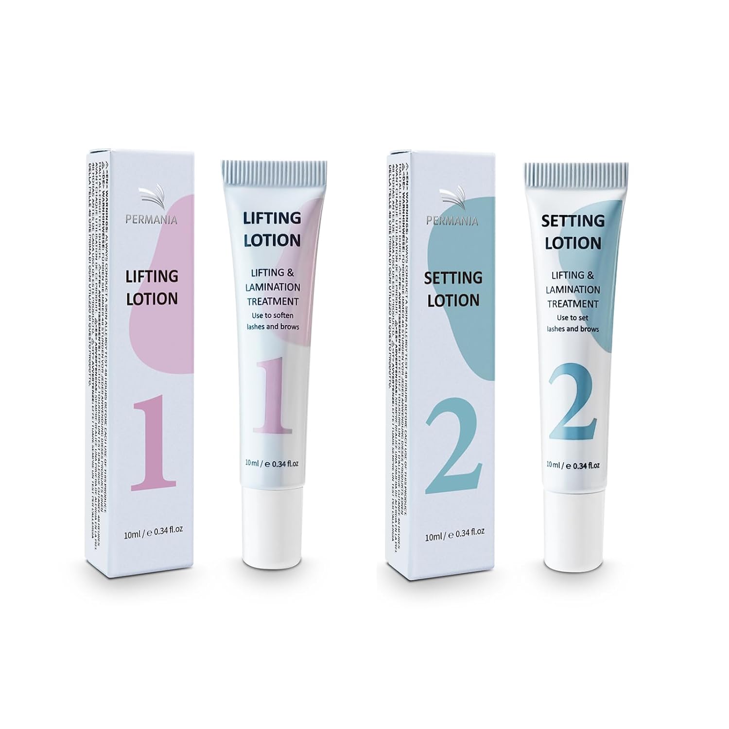 PERMANIA Lifting & Setting Lotion for Lash Lift and Brow Lamination 2 × 10 ml